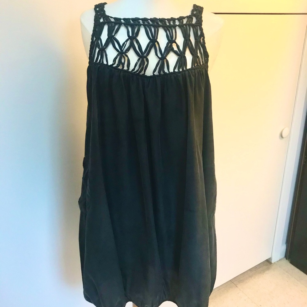 new • april, may silk bubble hem cocktail dress